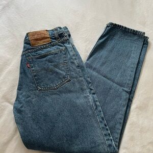 Levi’s 501 Woman’s Classic Straight Jeans-Classic Blue Denim-Timeless